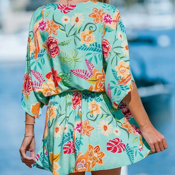 Cupshe Casual Tropical Mini Dress - Picture 2 of 4